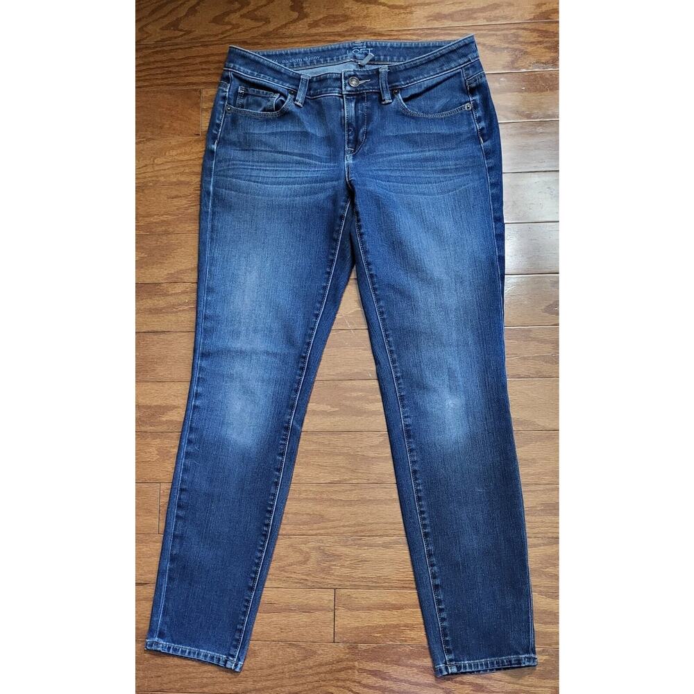 Loft Womens Modern Skinny Jeans Size 27/4 Blue Dark Wash Stretch